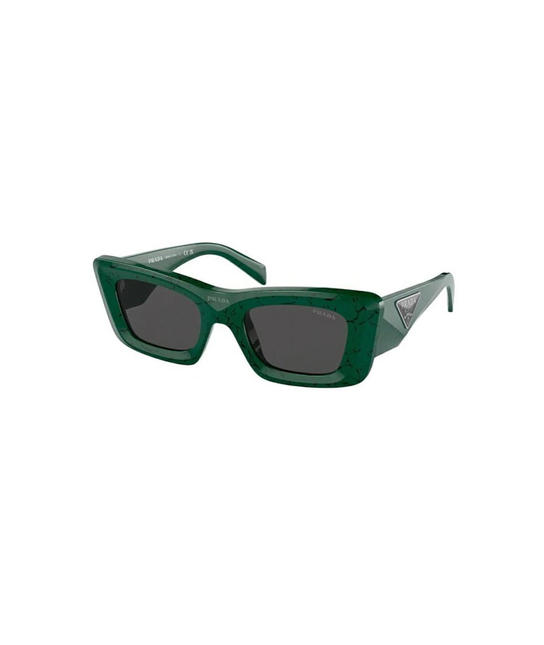 PRADA Зеленые пластиковые солнцезащитные очки, фото 3