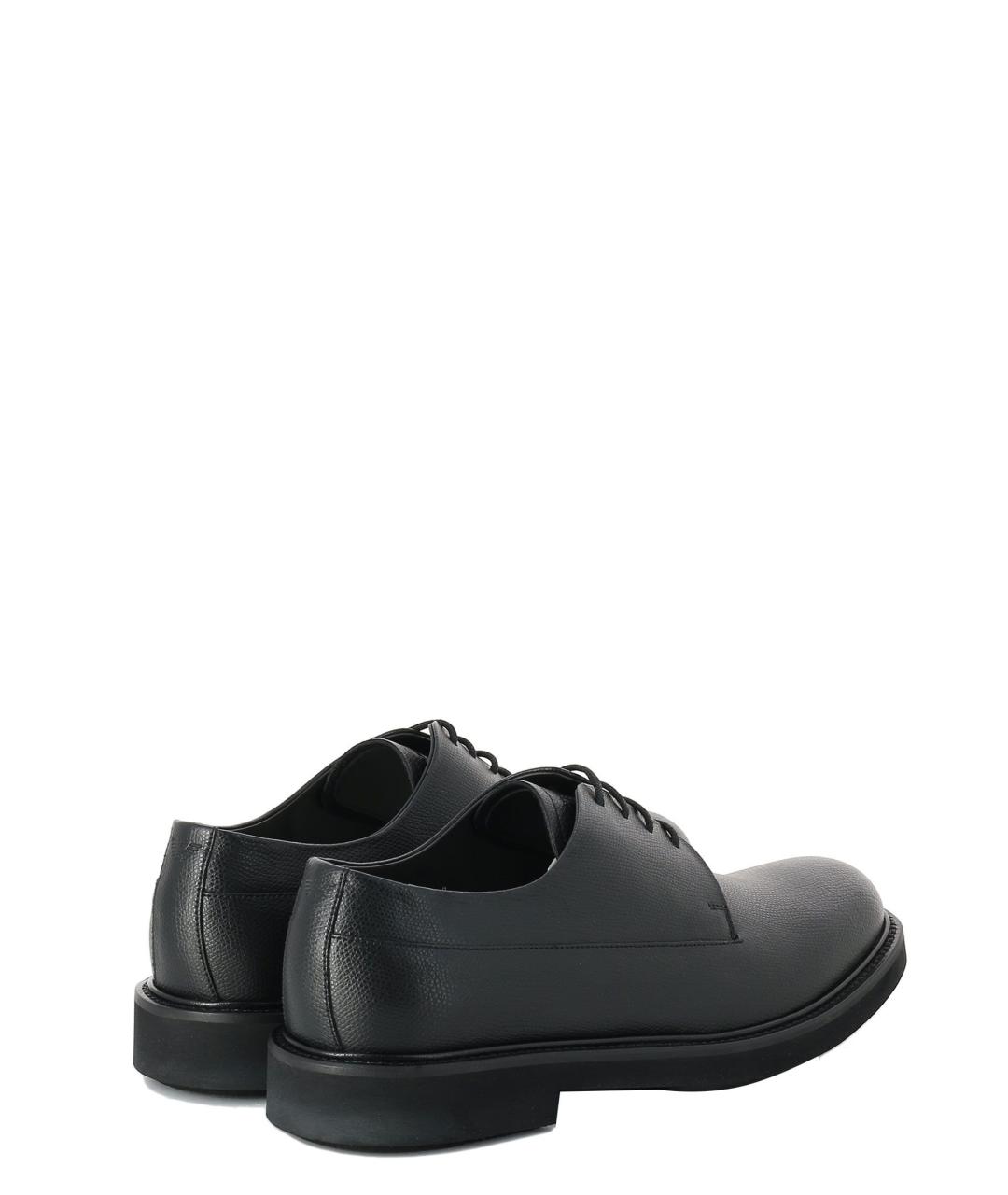 EMPORIO ARMANI Черные кожаные низкие ботинки, фото 2