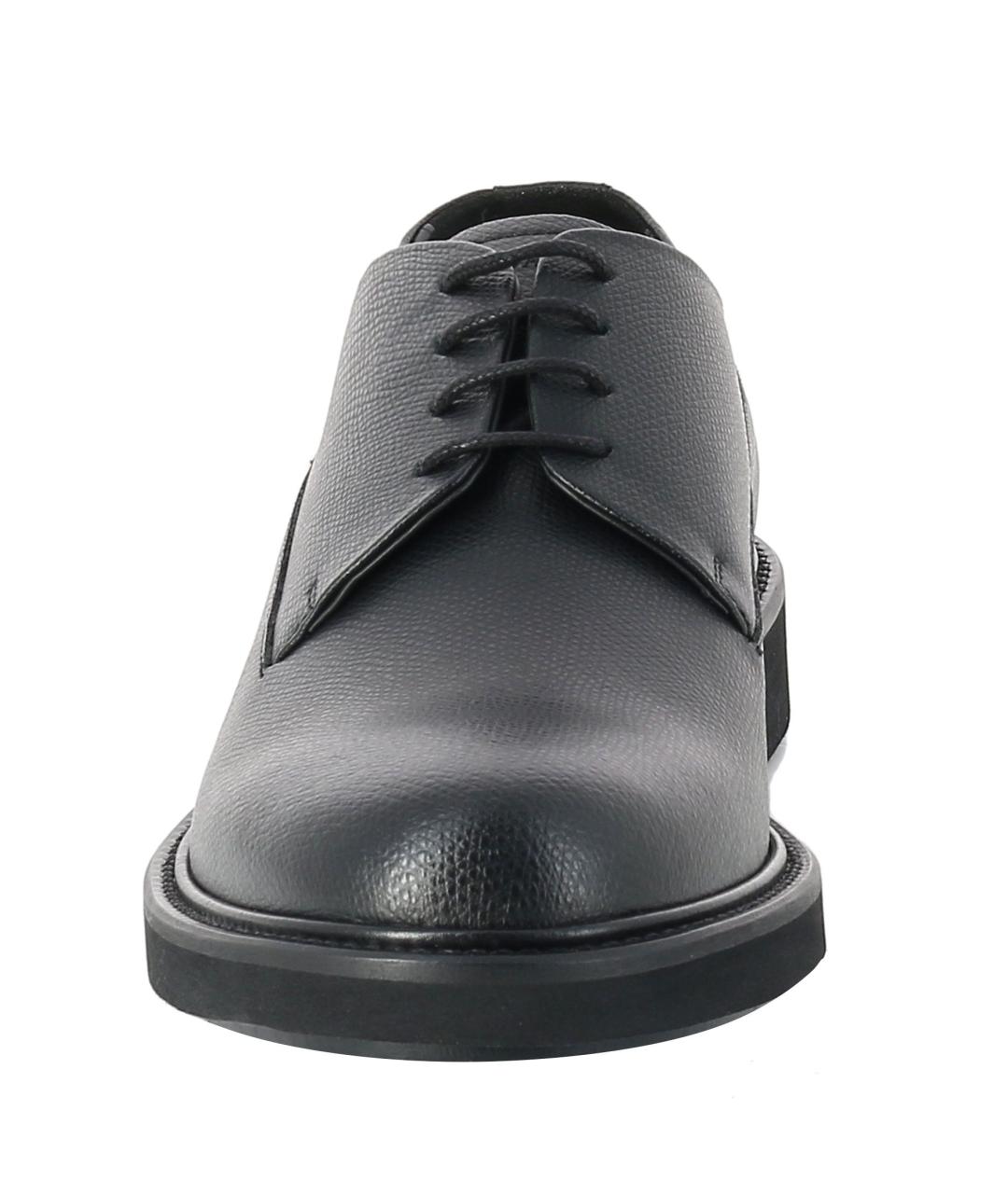 EMPORIO ARMANI Черные кожаные низкие ботинки, фото 4