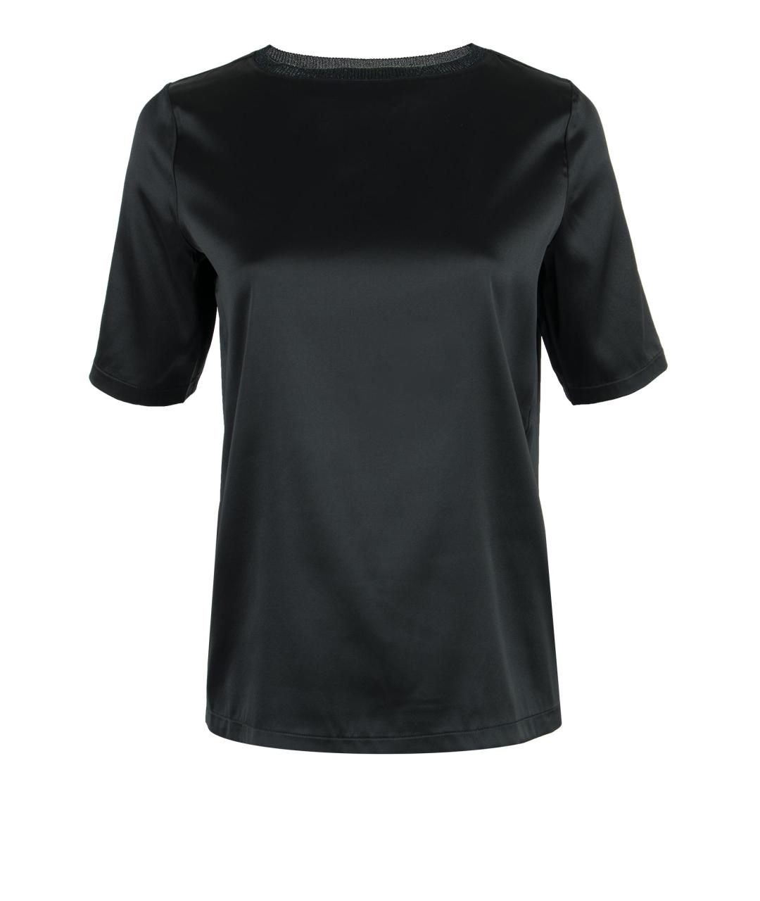 FABIANA FILIPPI Черная шелковая блузы, фото 1
