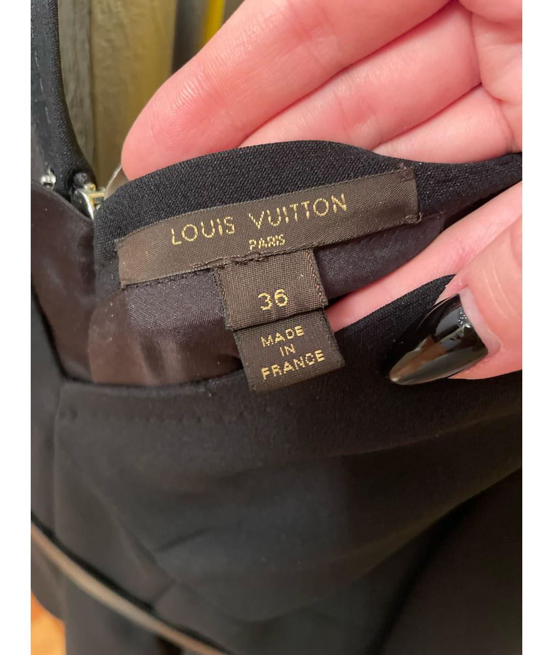 LOUIS VUITTON PRE-OWNED Черное ацетатное коктейльное платье, фото 3