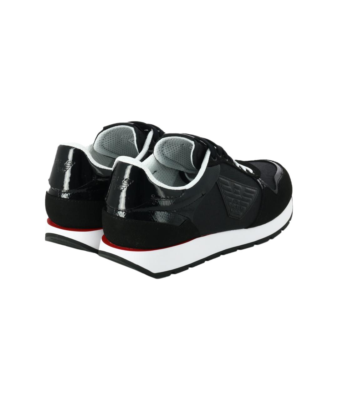 EMPORIO ARMANI Черные синтетические кроссовки, фото 2
