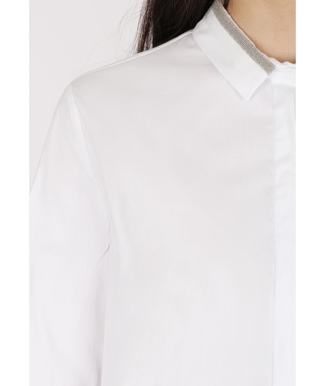 FABIANA FILIPPI Белая хлопковая рубашка, фото 4