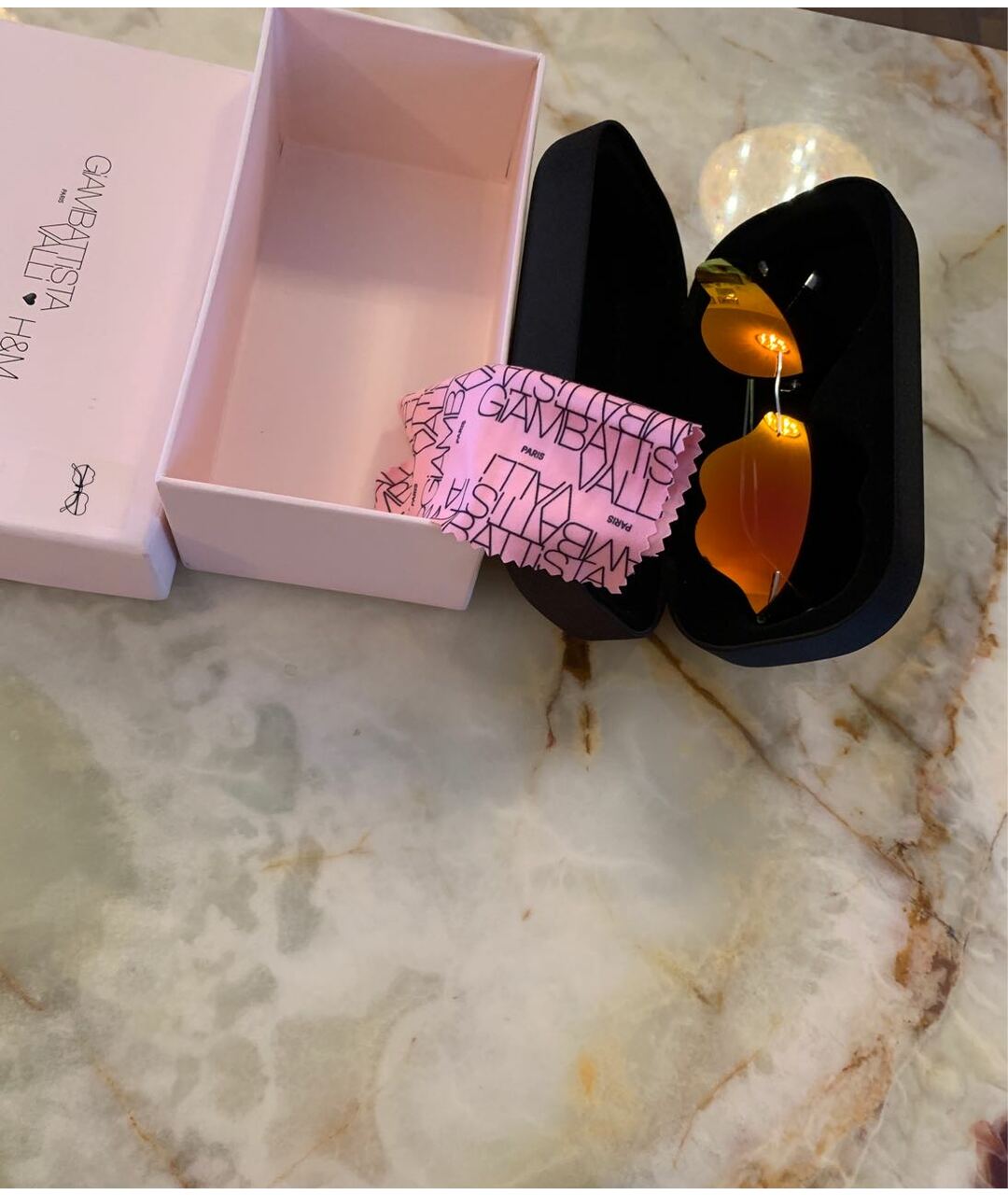 GIAMBATTISTA VALLI Розовые металлические солнцезащитные очки, фото 6