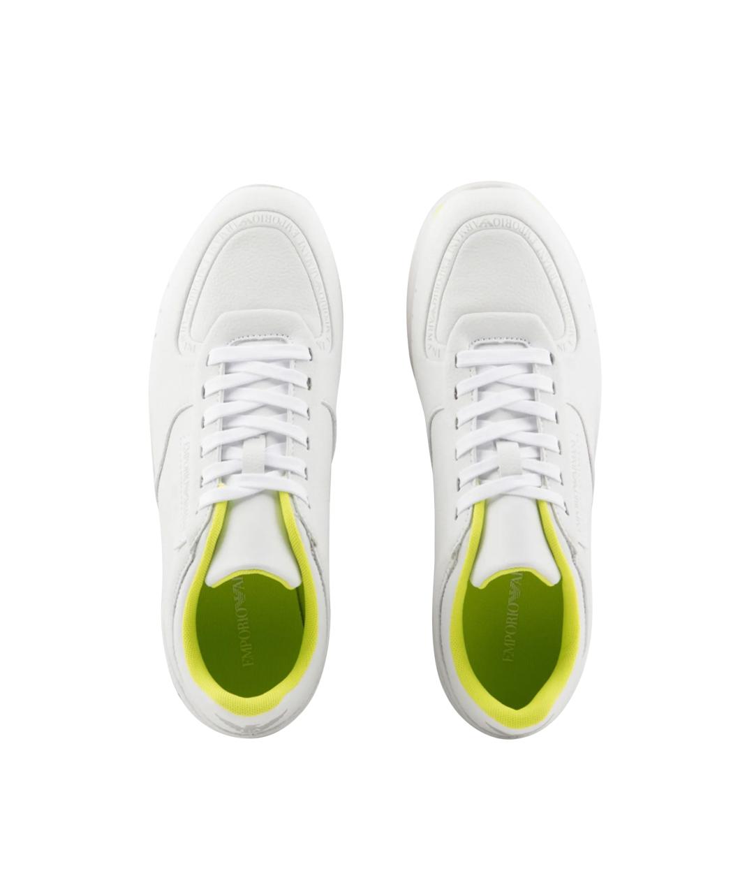 EMPORIO ARMANI Зеленые кожаные кроссовки, фото 3