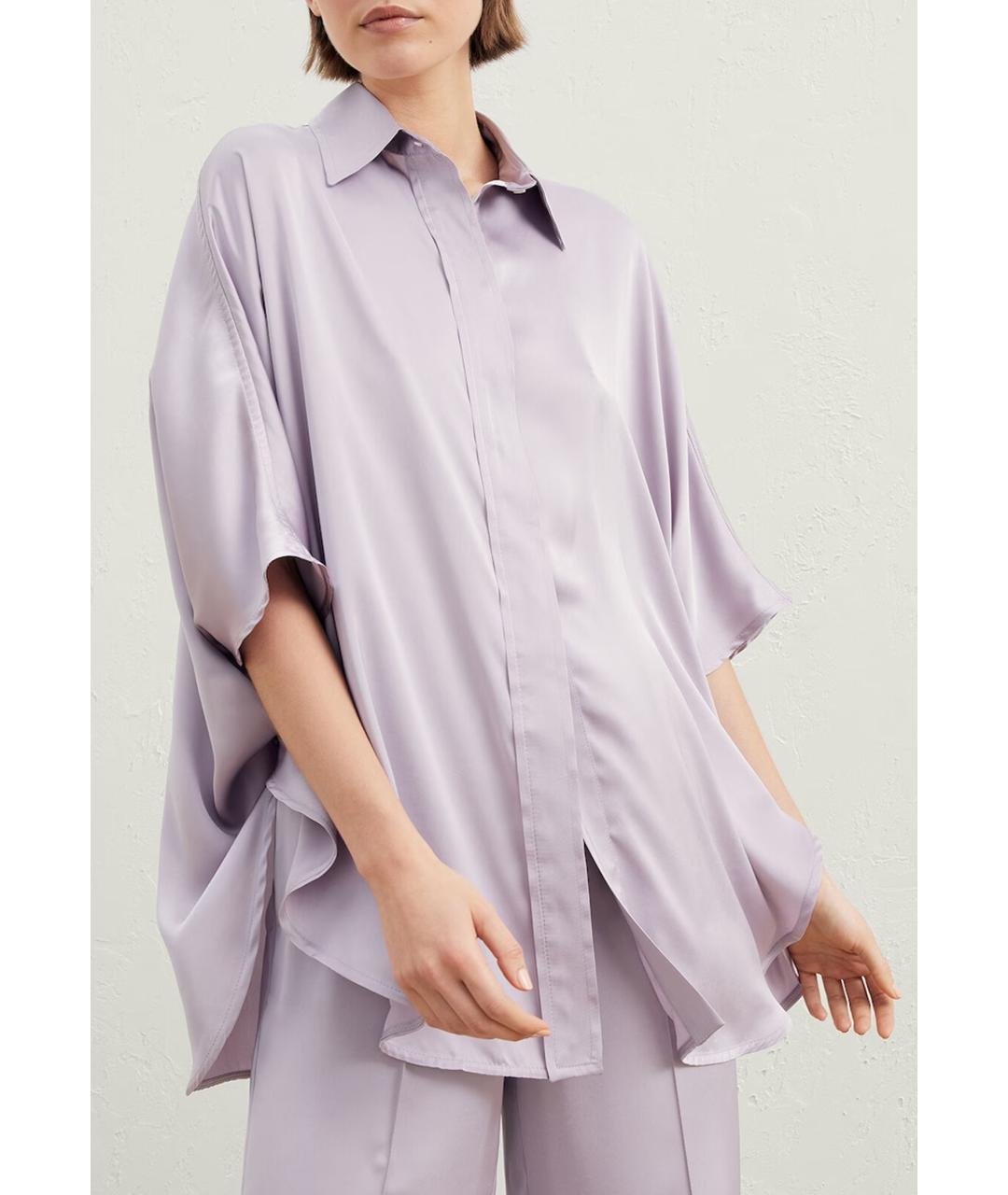 BRUNELLO CUCINELLI Фиолетовая полиэстеровая рубашка, фото 5