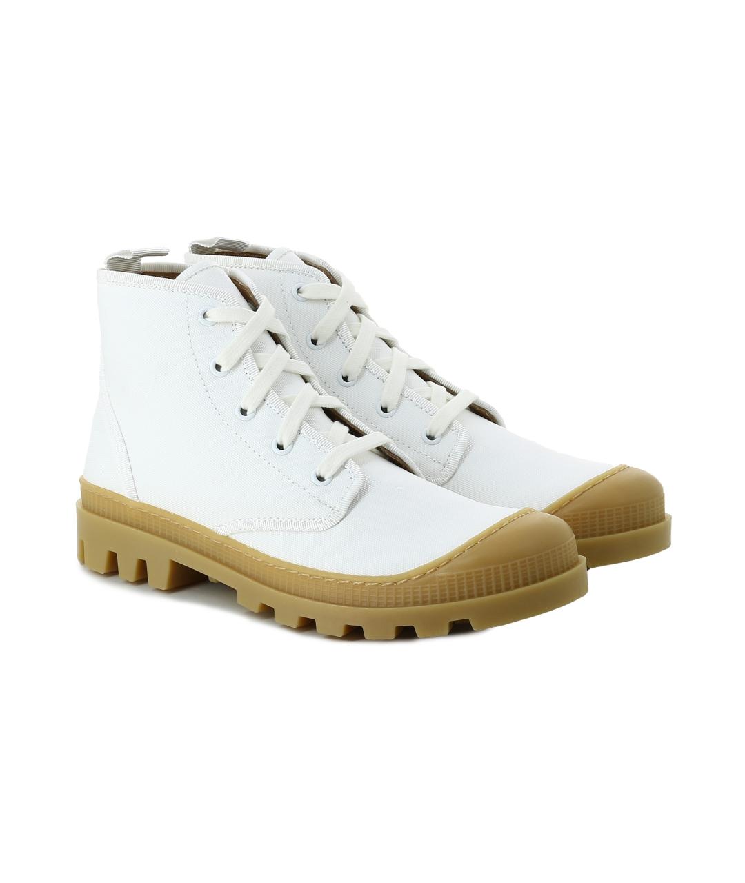 GIA COUTURE Белые текстильные ботинки, фото 3
