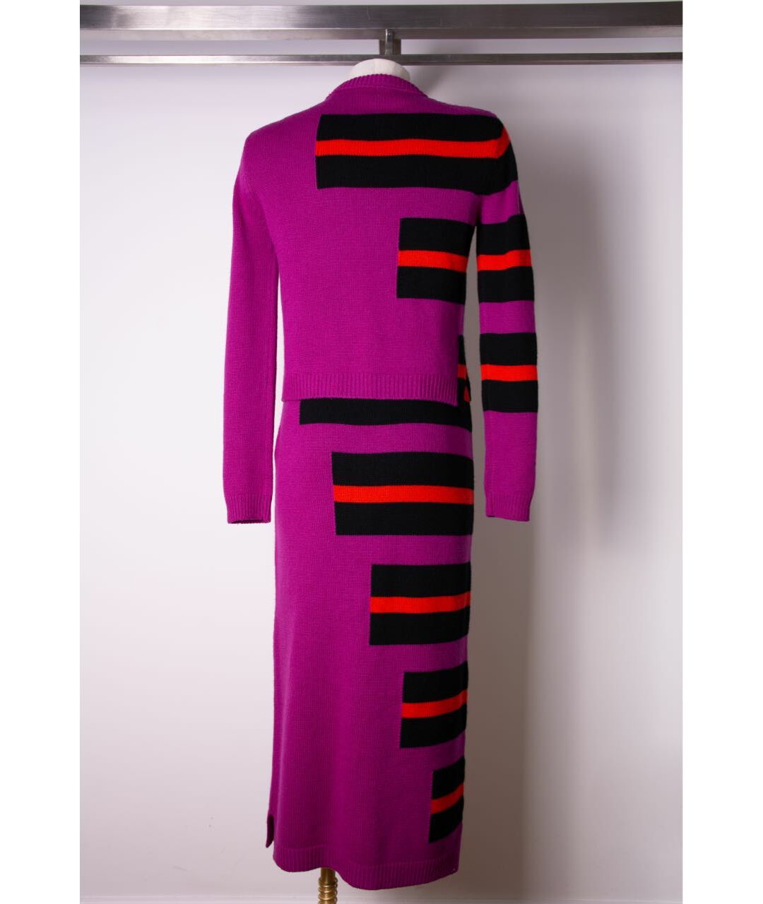 FENDI Фиолетовая кашемировая юбка макси, фото 2