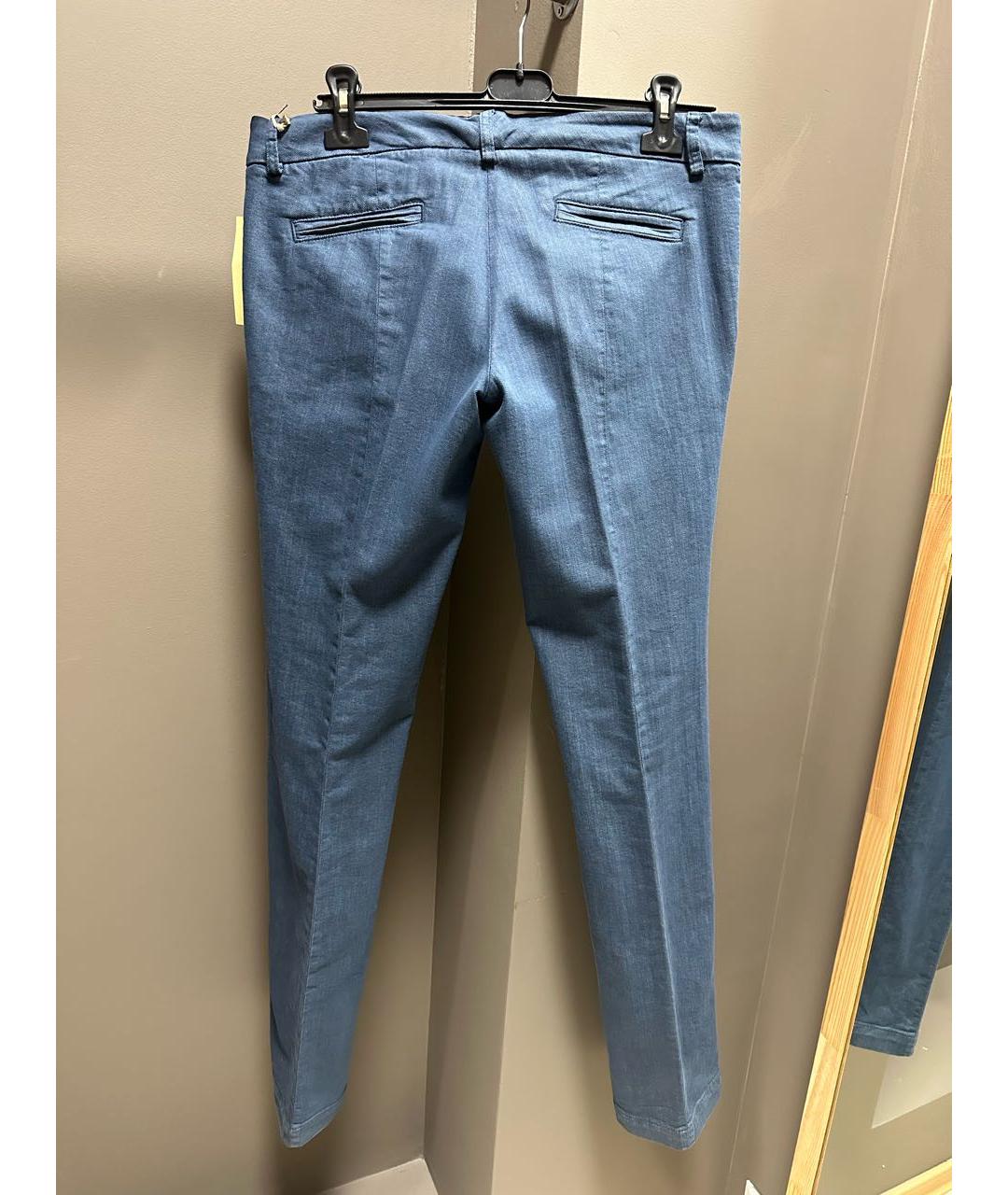 JO NO FUI Синие хлопко-полиэстеровые джинсы клеш, фото 2