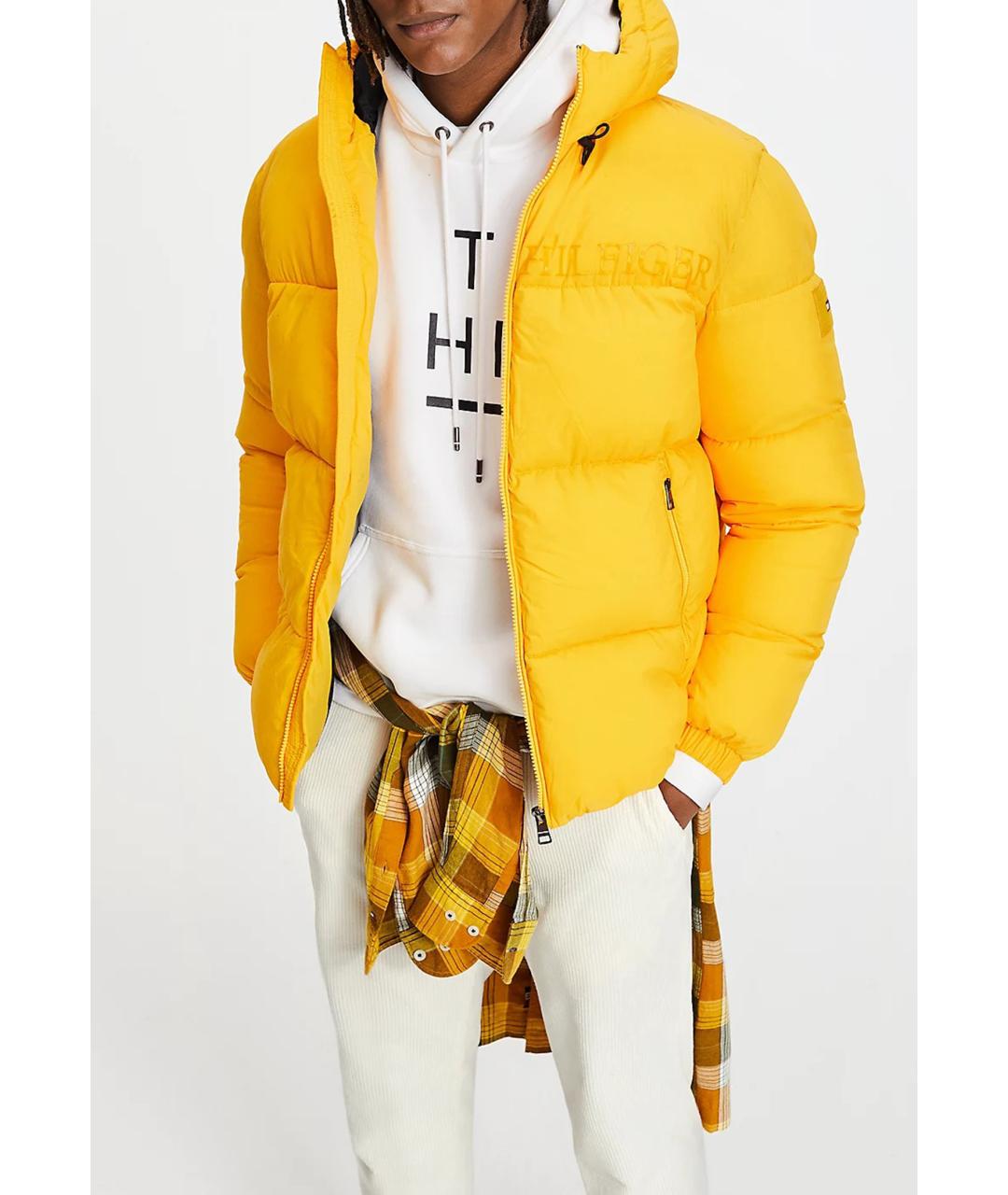 TOMMY HILFIGER Желтая полиамидовая куртка, фото 5