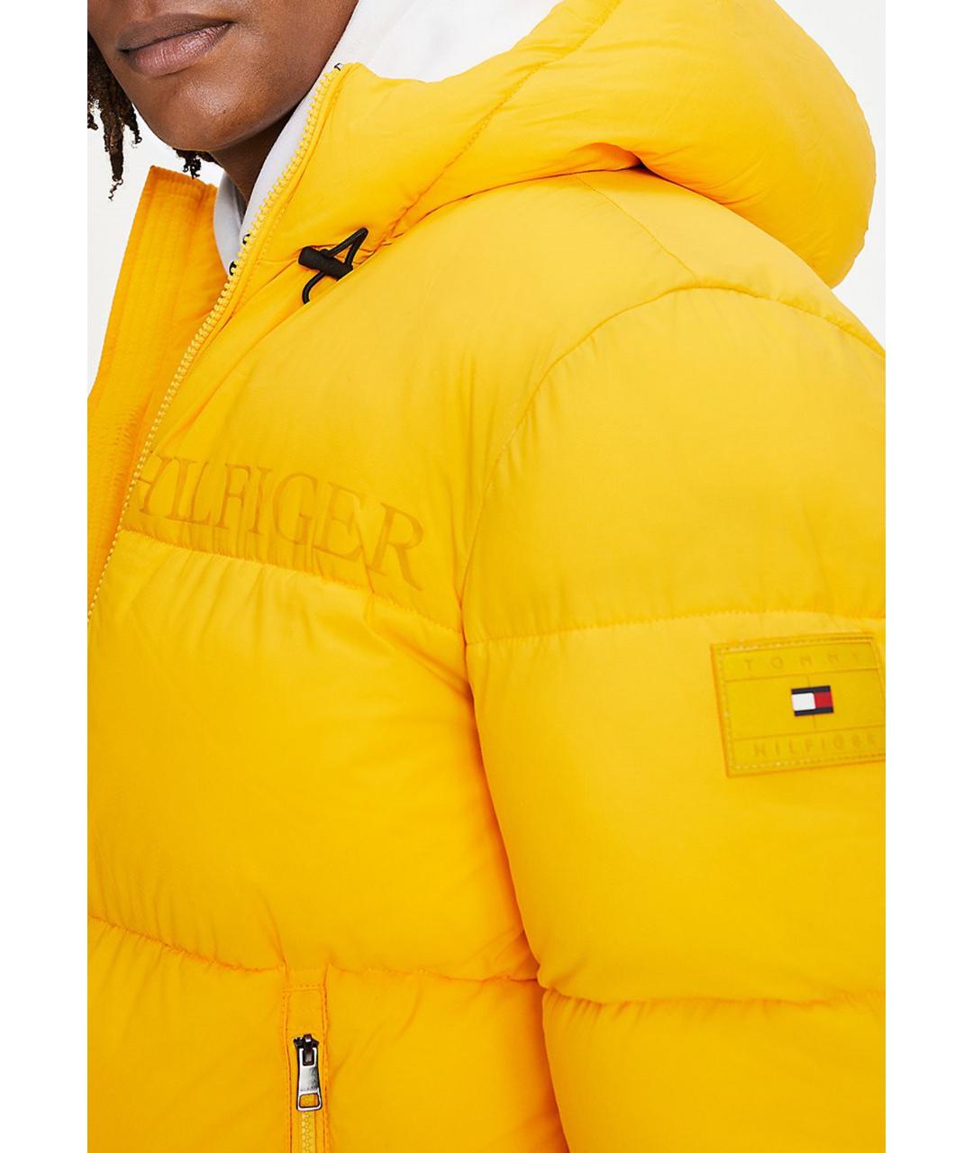 TOMMY HILFIGER Желтая полиамидовая куртка, фото 4