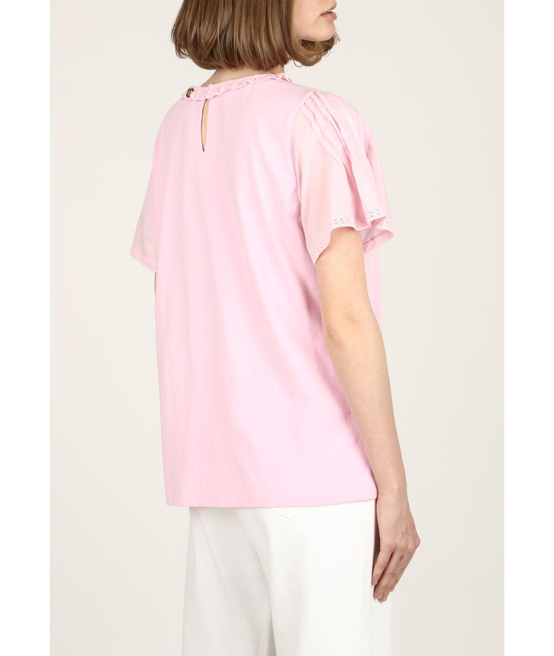 TWIN-SET Розовая хлопковая блузы, фото 3