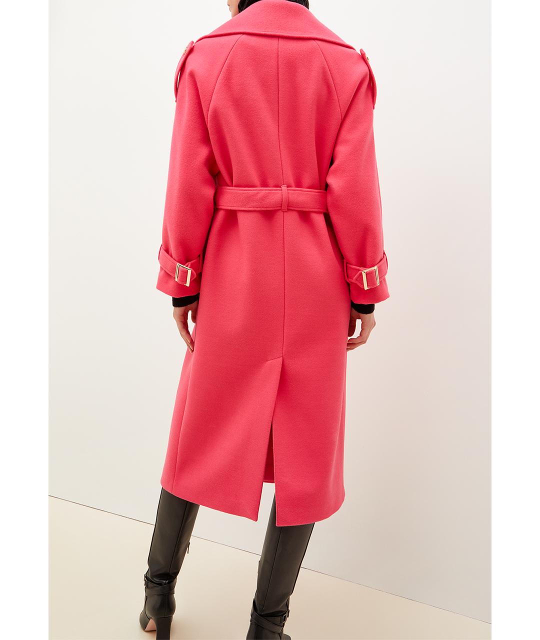 LIU JO Розовое полиэстеровое пальто, фото 3