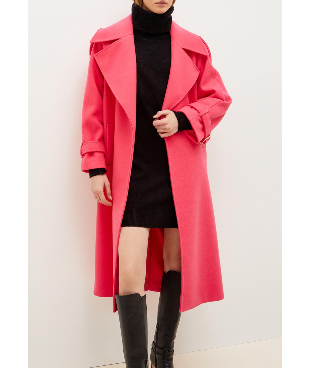 LIU JO Розовое полиэстеровое пальто, фото 5