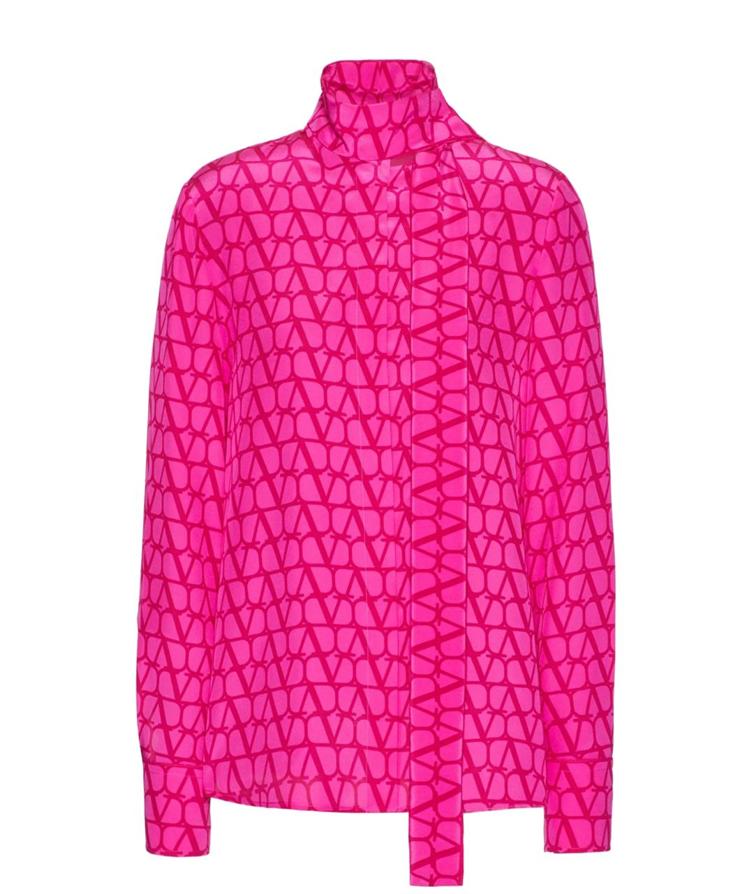 VALENTINO Розовая шелковая блузы, фото 1