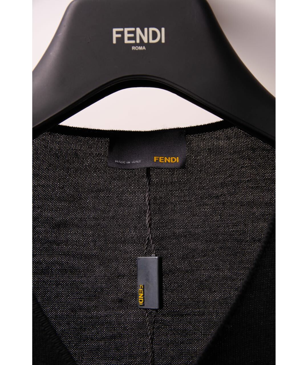 FENDI Черное шерстяное платье, фото 3