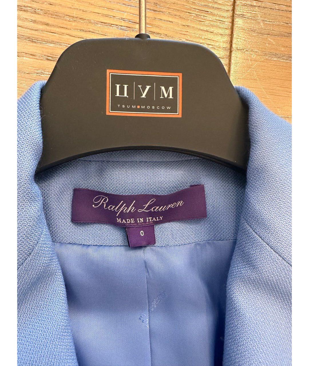 RALPH LAUREN Голубой кашемировый жакет/пиджак, фото 5