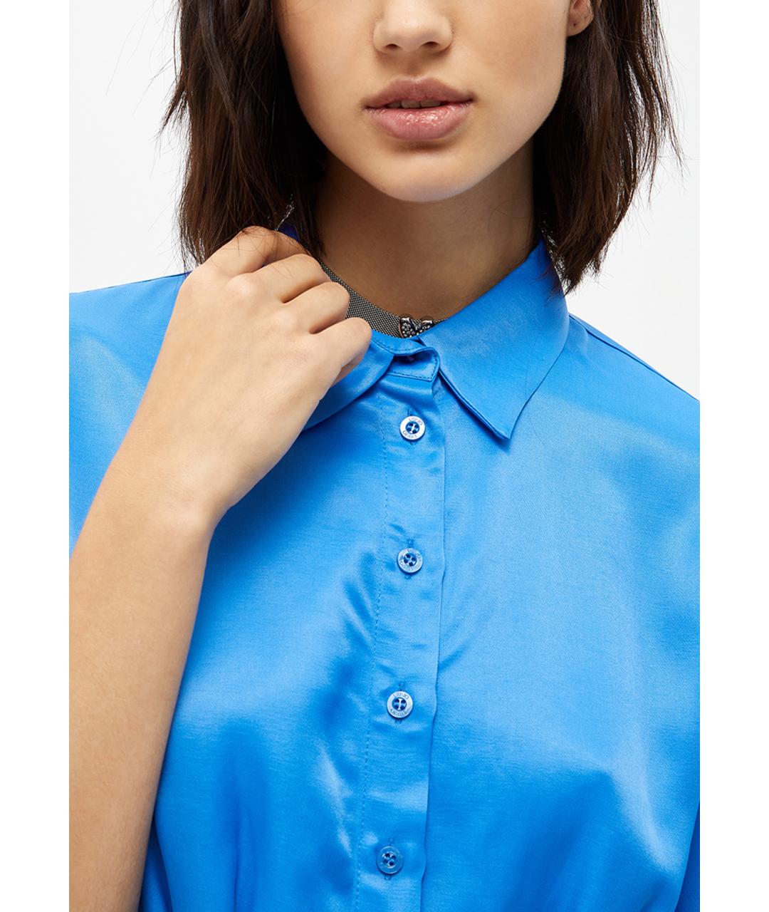 LIU JO Синяя вискозная рубашка, фото 3