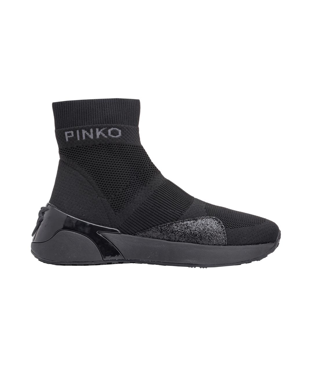 PINKO Черные текстильные кроссовки, фото 1