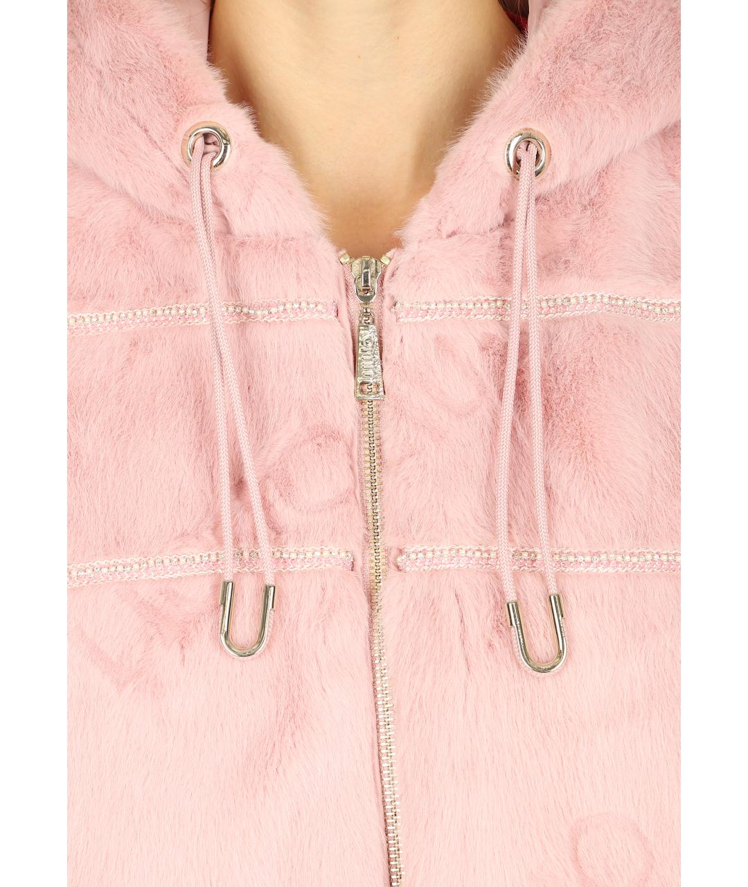 LIU JO Розовая полиэстеровая куртка, фото 4