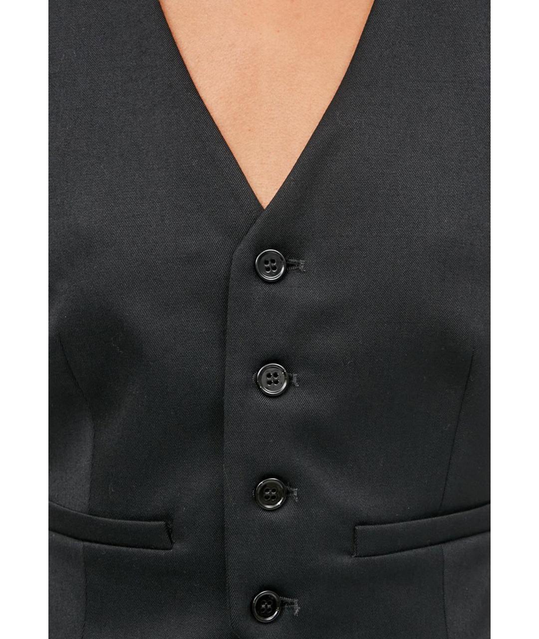 MM6 MAISON MARGIELA Черный полиэстеровый жакет/пиджак, фото 3