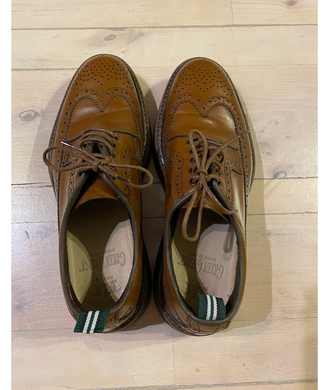 GREEN GEORGE Коричневые кожаные туфли, фото 3