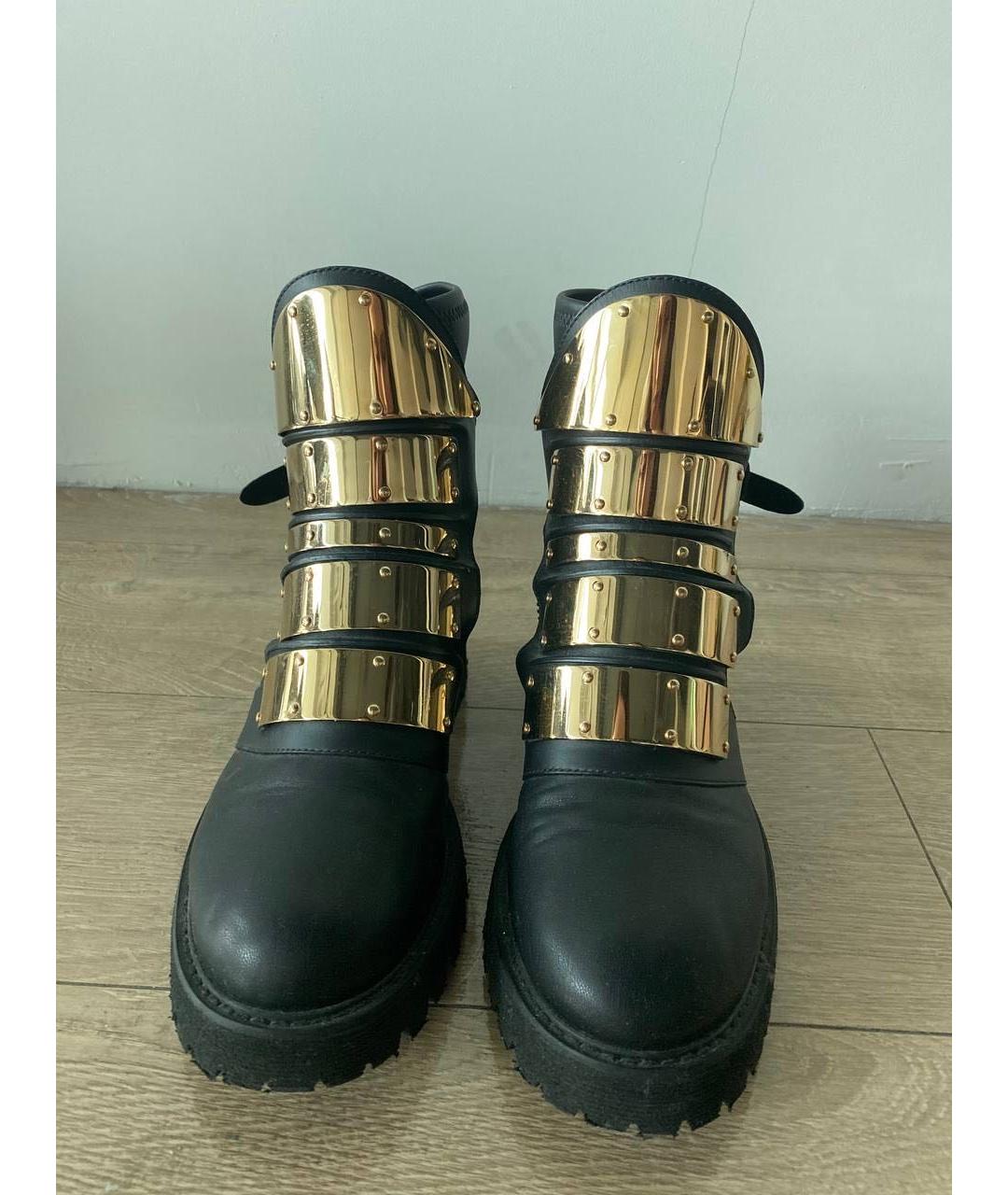 GIUSEPPE ZANOTTI DESIGN Черные кожаные ботинки, фото 2