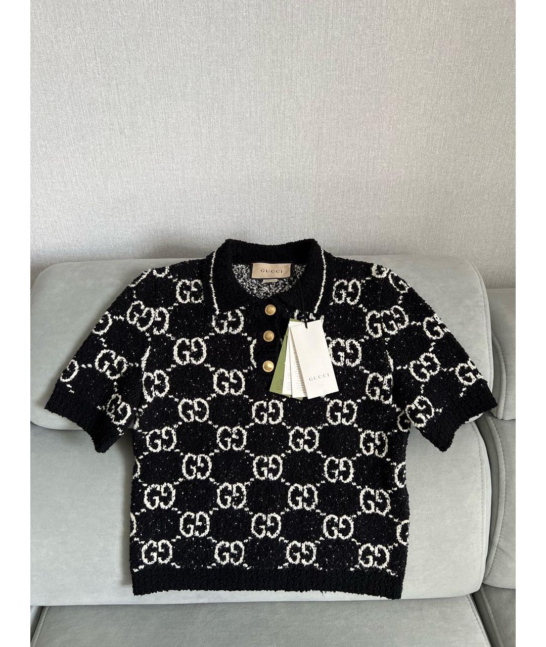 GUCCI Черный хлопковый джемпер / свитер, фото 2