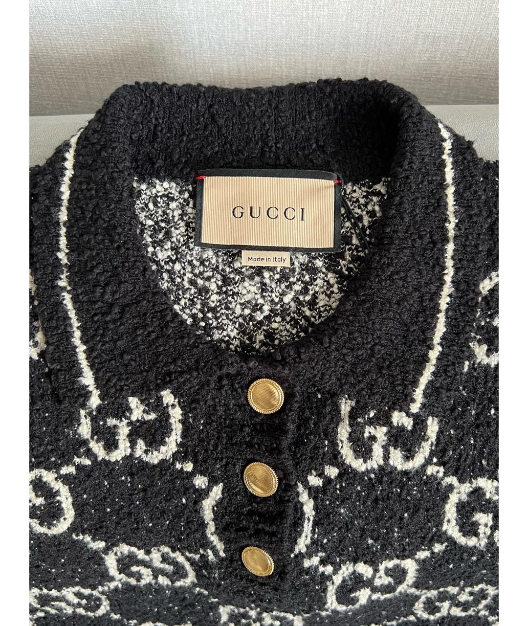 GUCCI Черный хлопковый джемпер / свитер, фото 3