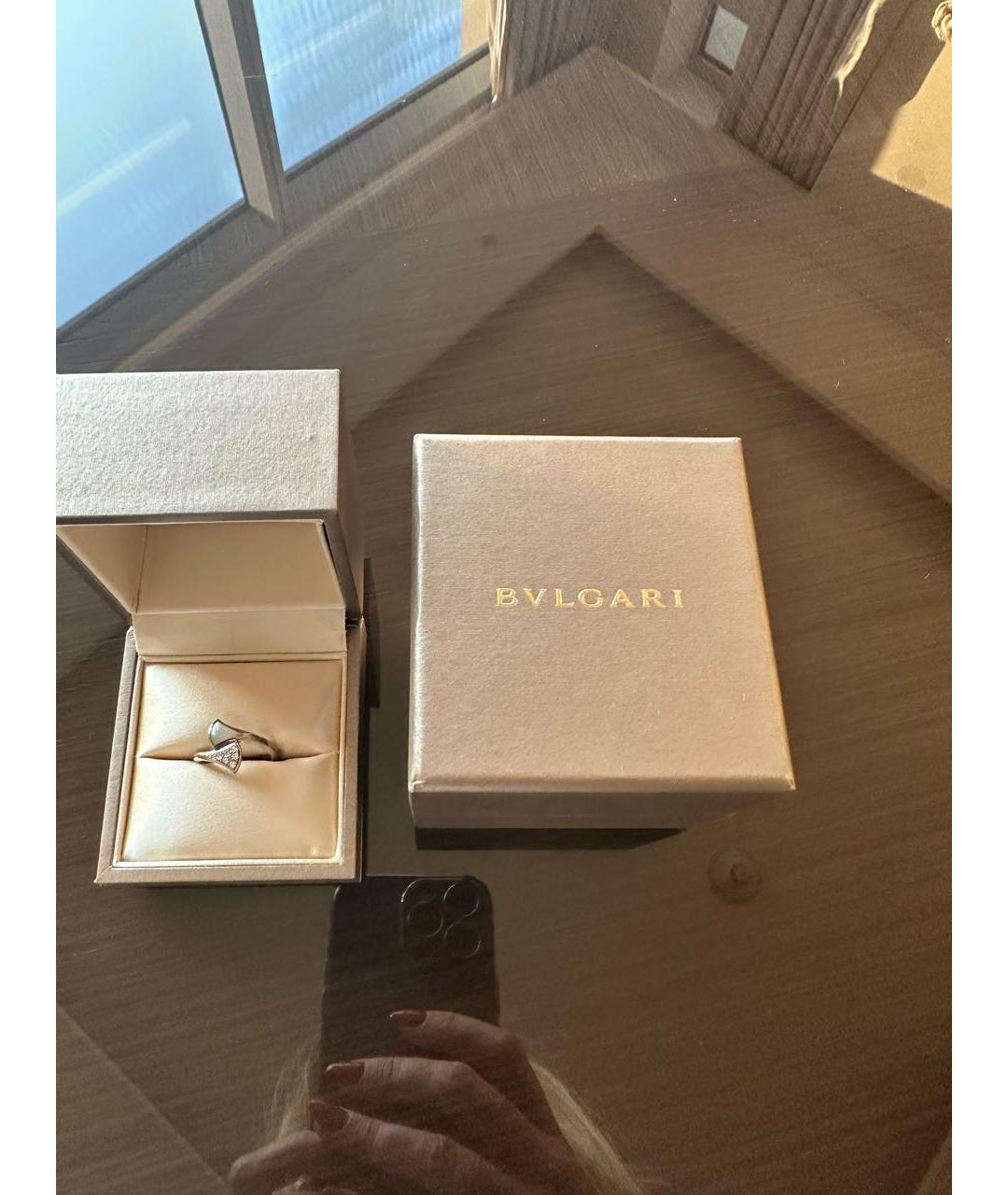 BVLGARI Белое кольцо из белого золота, фото 2