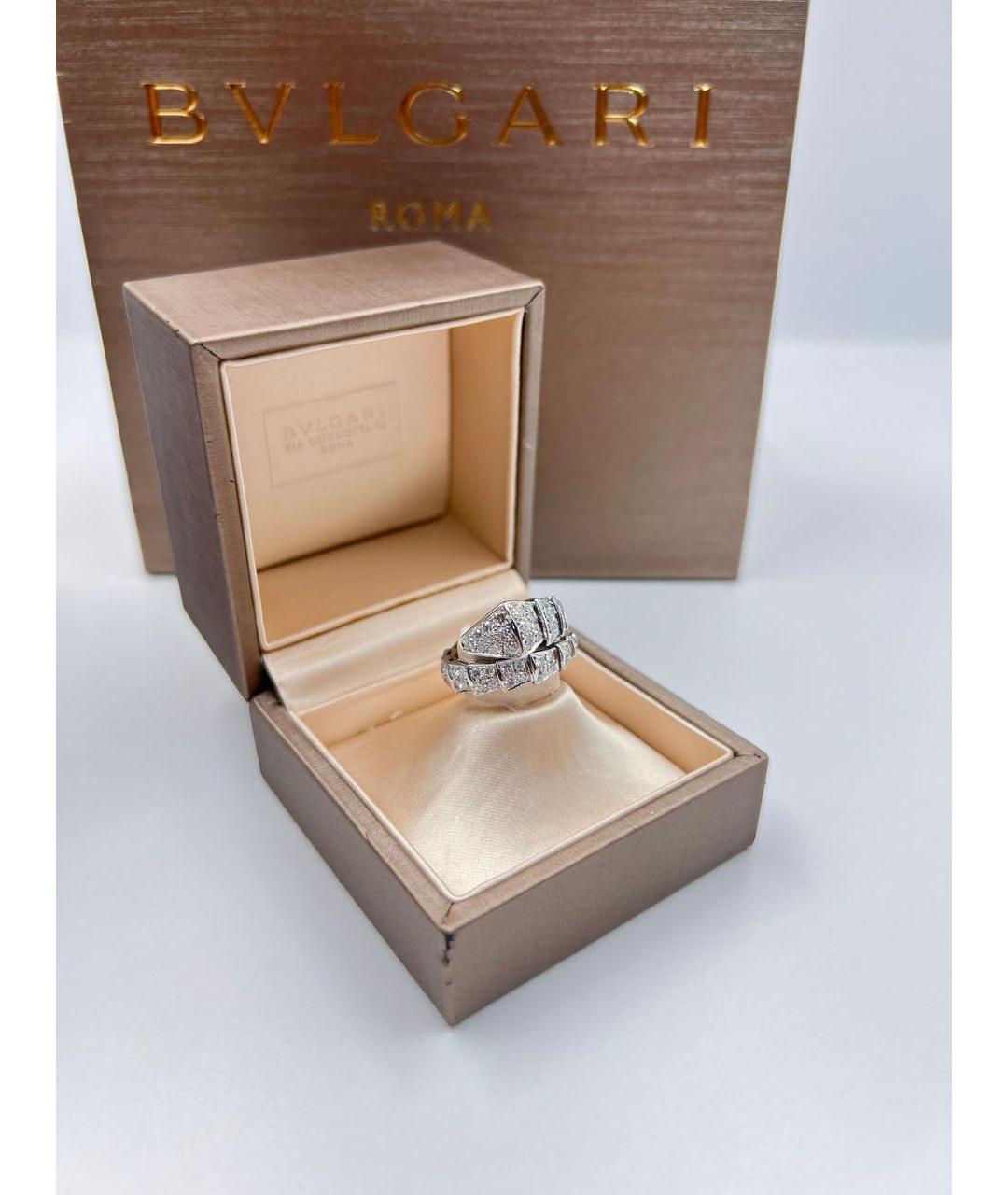 BVLGARI Белое кольцо из белого золота, фото 2