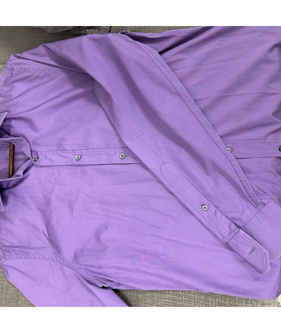GUCCI Фиолетовая хлопковая классическая рубашка, фото 4