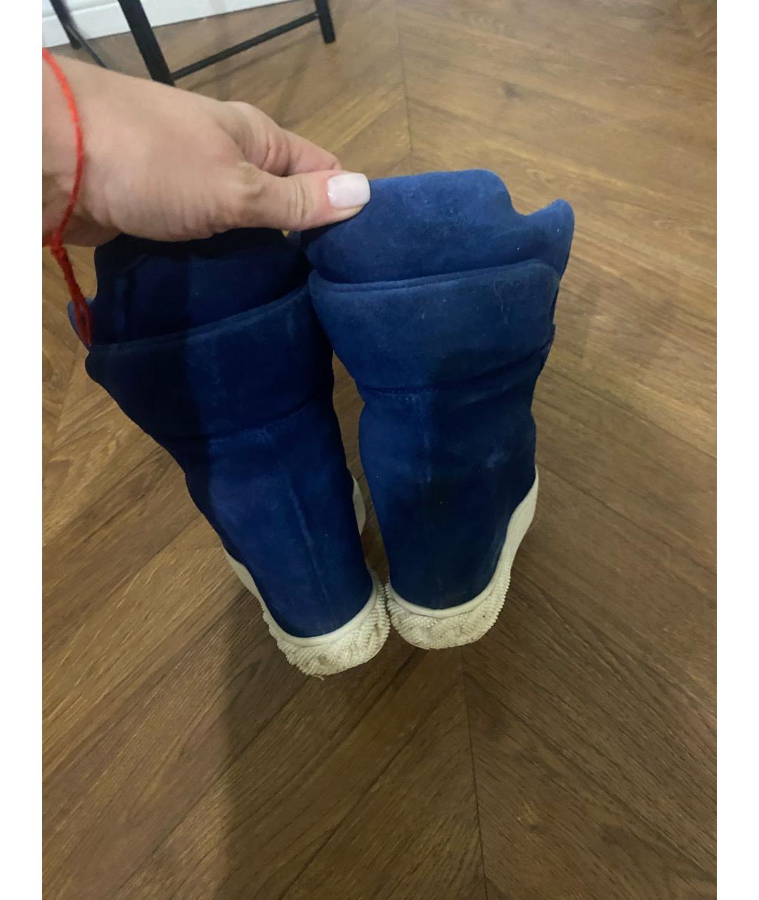 CASADEI Синие замшевые кроссовки, фото 3