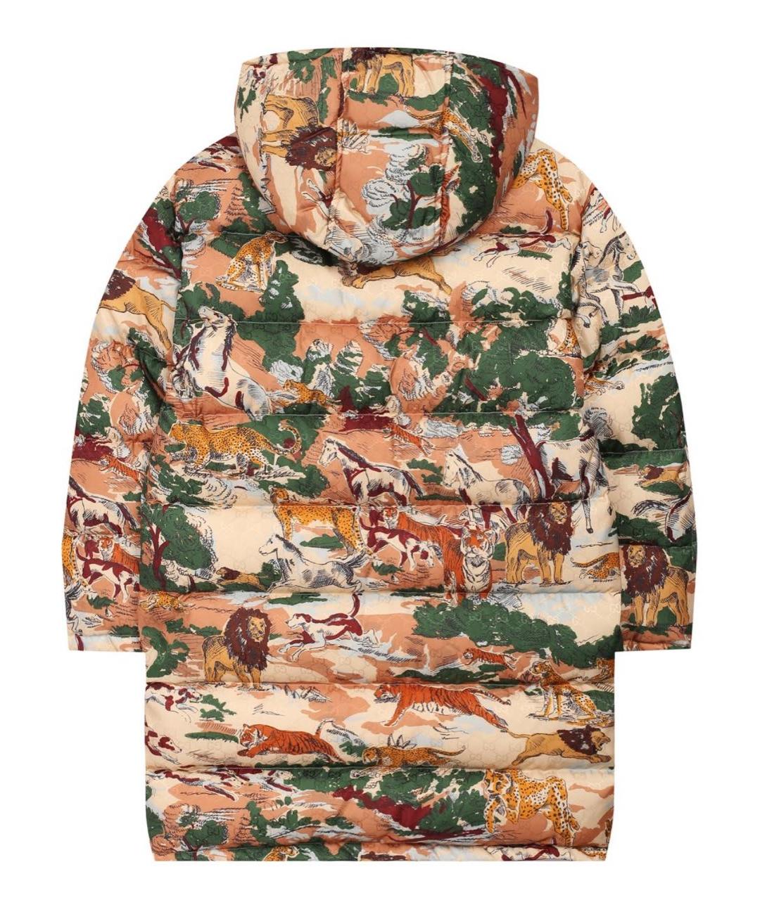 GUCCI Бежевый полиэстеровый пуховик, фото 2