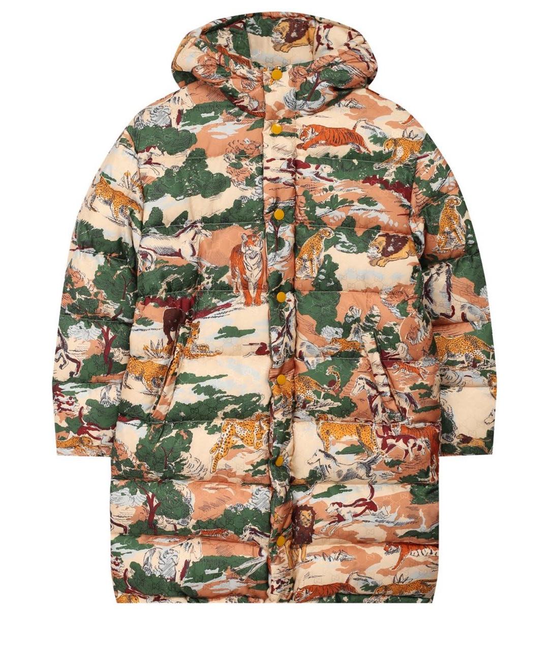 GUCCI Бежевый полиэстеровый пуховик, фото 1