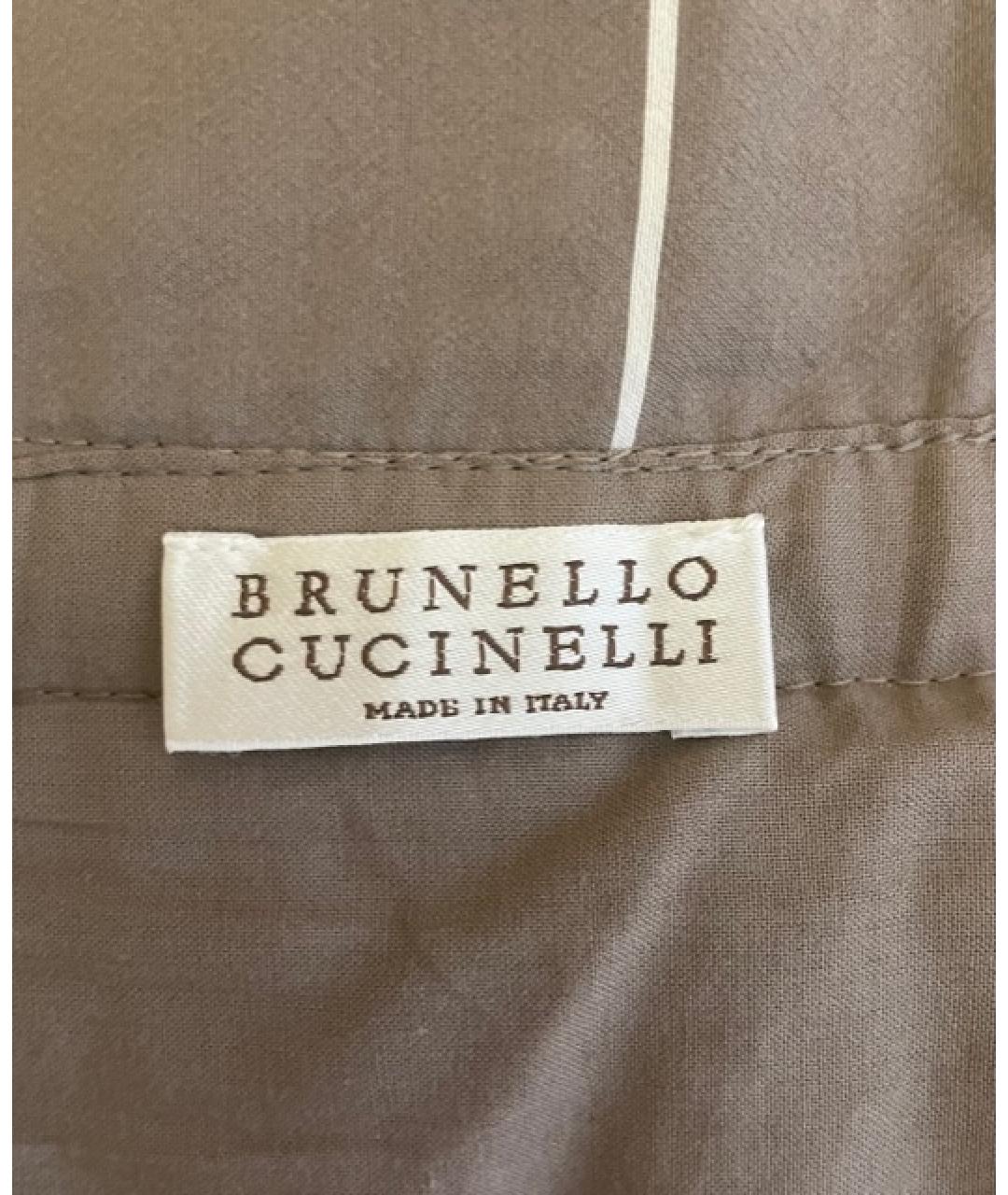 BRUNELLO CUCINELLI Хаки хлопковая юбка макси, фото 2