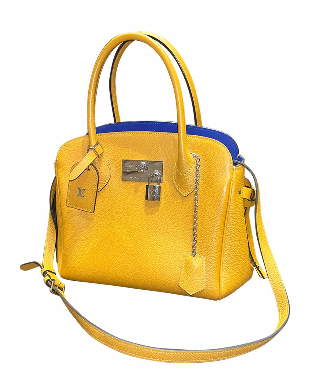 LOUIS VUITTON Оранжевая кожаная сумка с короткими ручками, фото 1