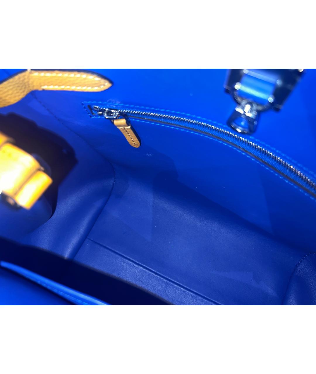 LOUIS VUITTON Оранжевая кожаная сумка с короткими ручками, фото 9