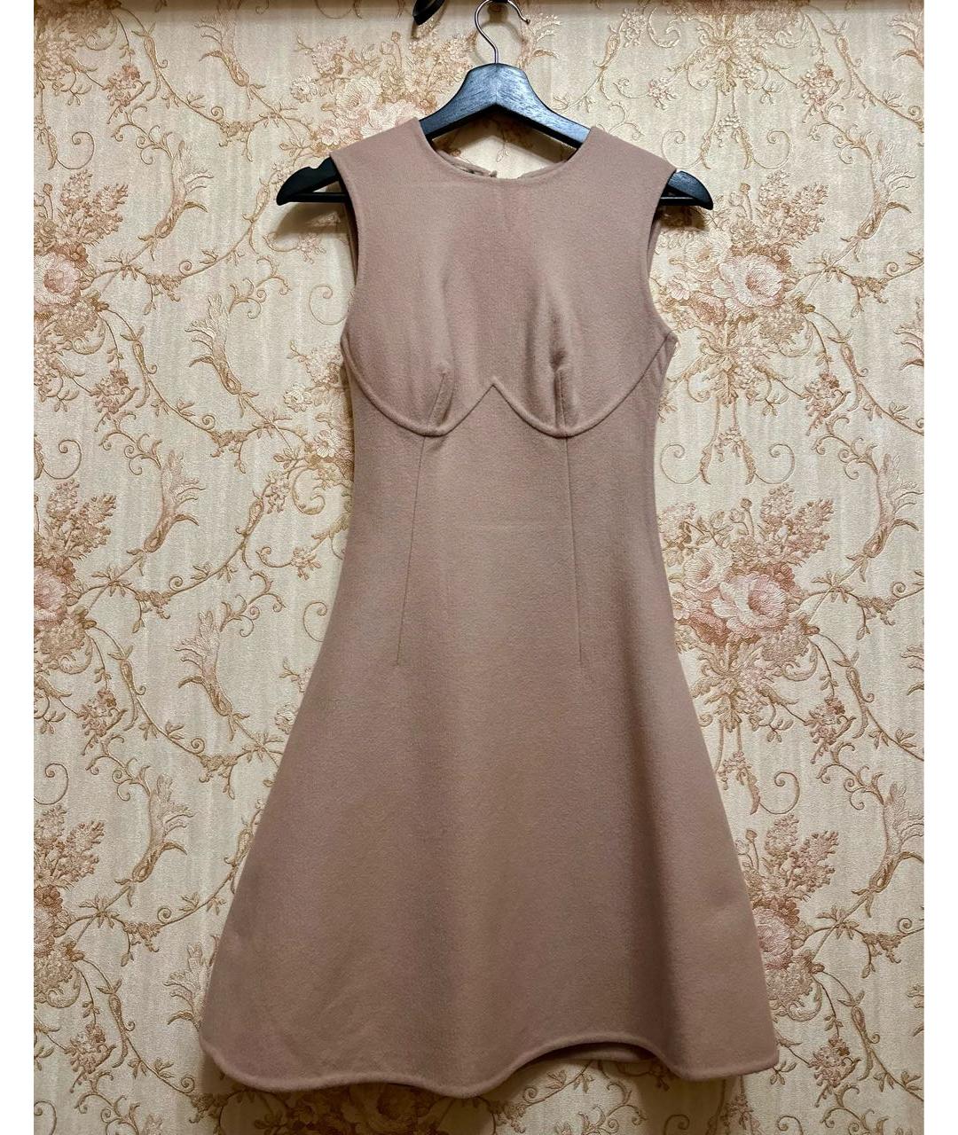 ERMANNO SCERVINO Розовое шерстяное повседневное платье, фото 6