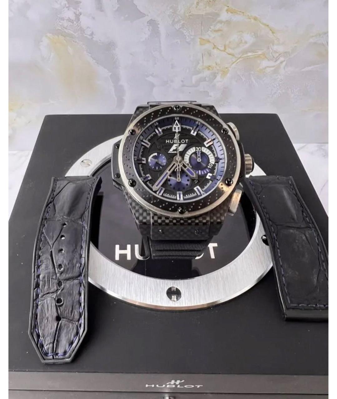 HUBLOT Темно-синие карбоновые часы, фото 6