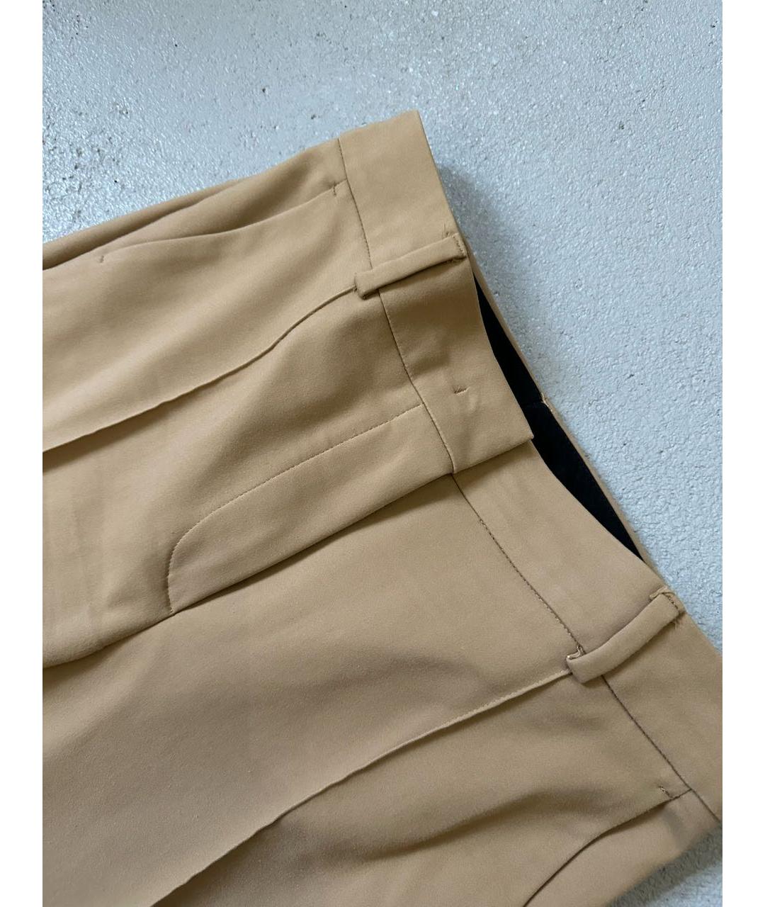 SPORTMAX Бежевые прямые брюки, фото 2
