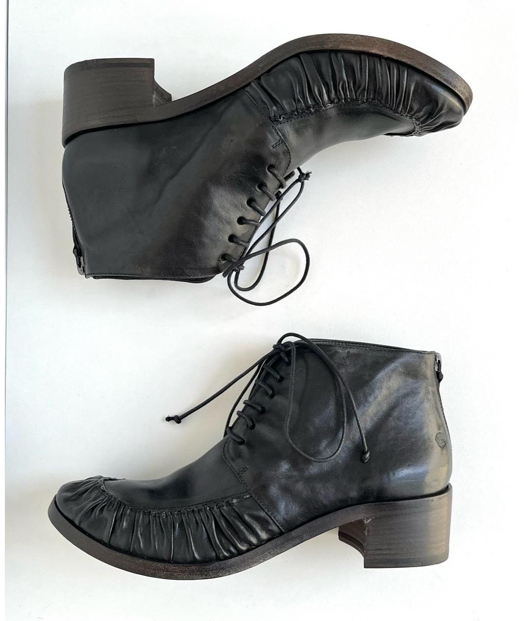 MARSELL Черные кожаные ботинки, фото 2
