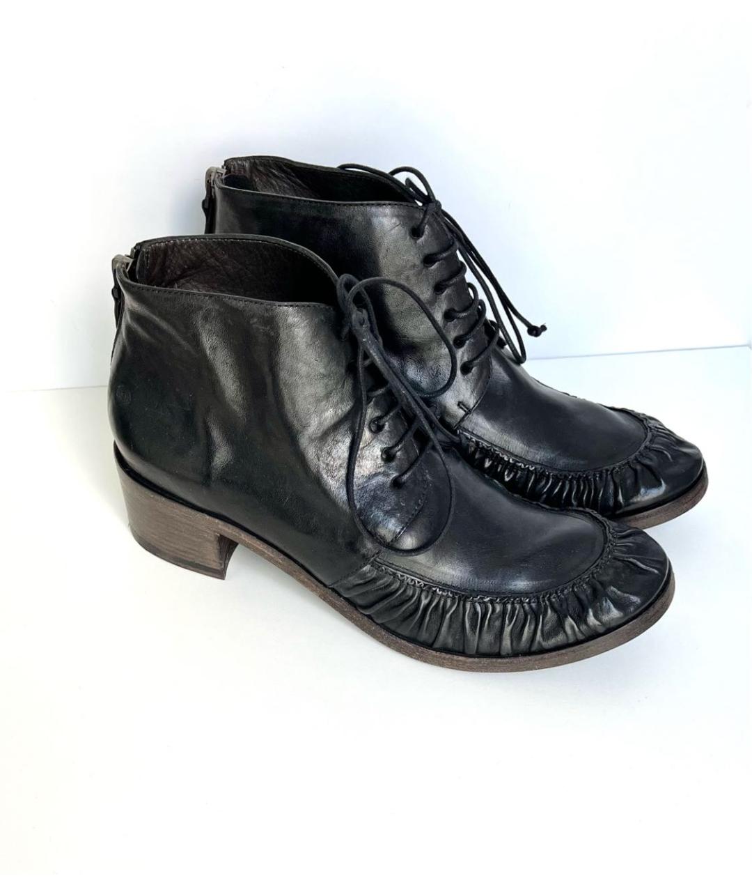 MARSELL Черные кожаные ботинки, фото 3
