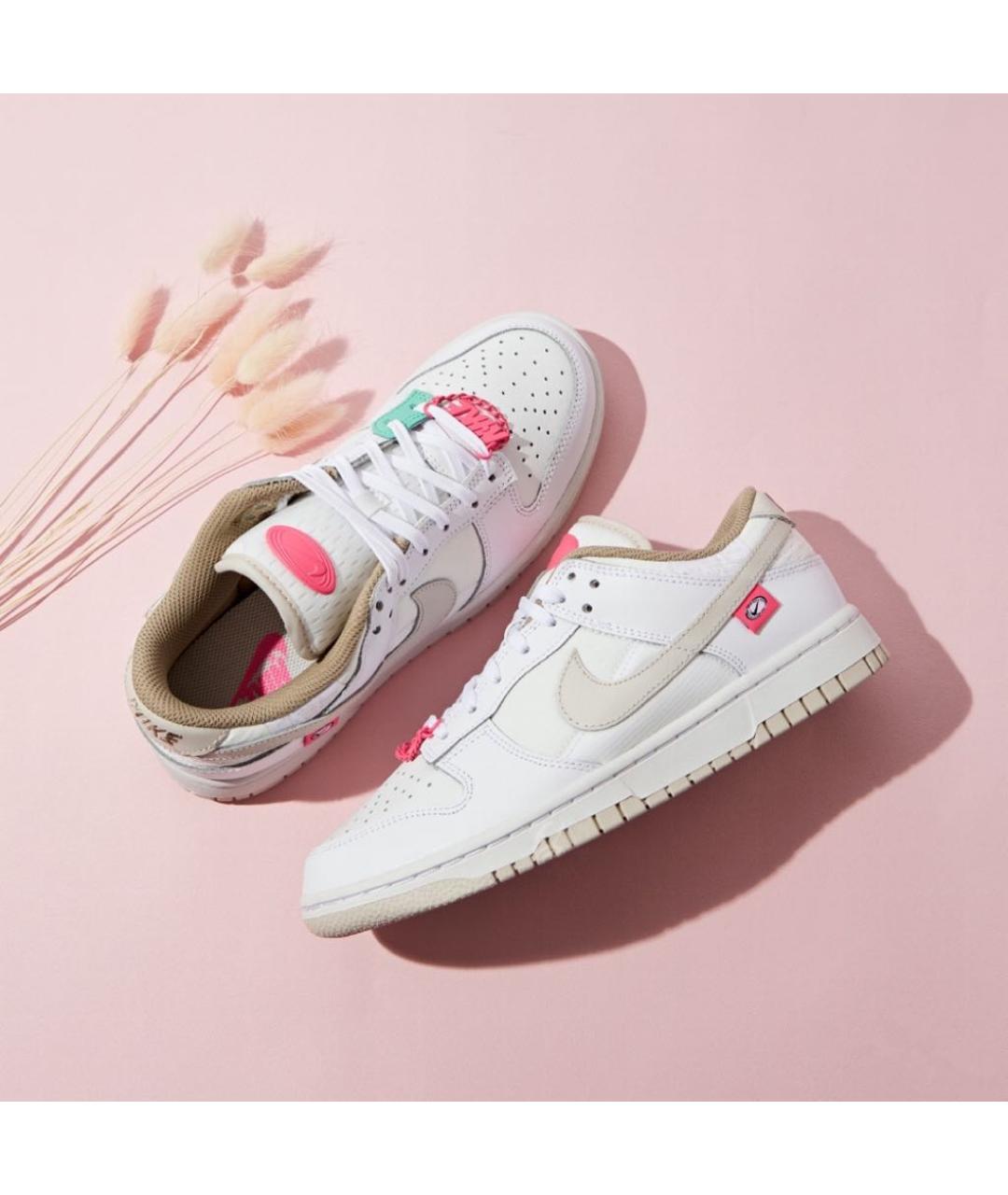 NIKE Белые кроссовки из искусственной кожи, фото 4