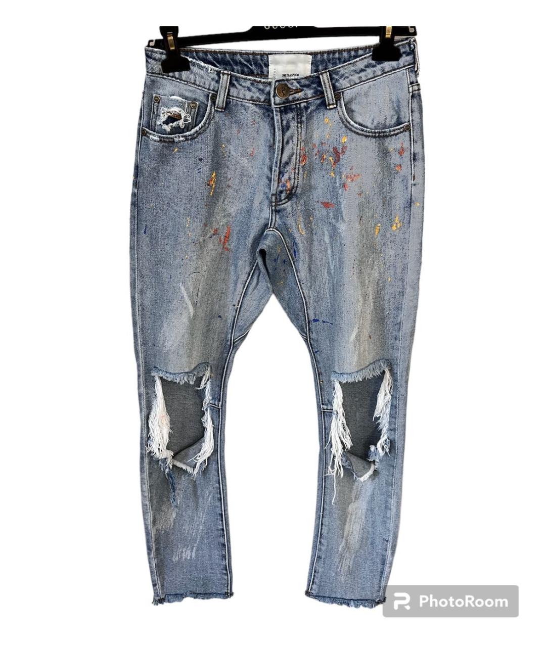 ONE TEASPOON Мульти хлопковые джинсы слим, фото 9