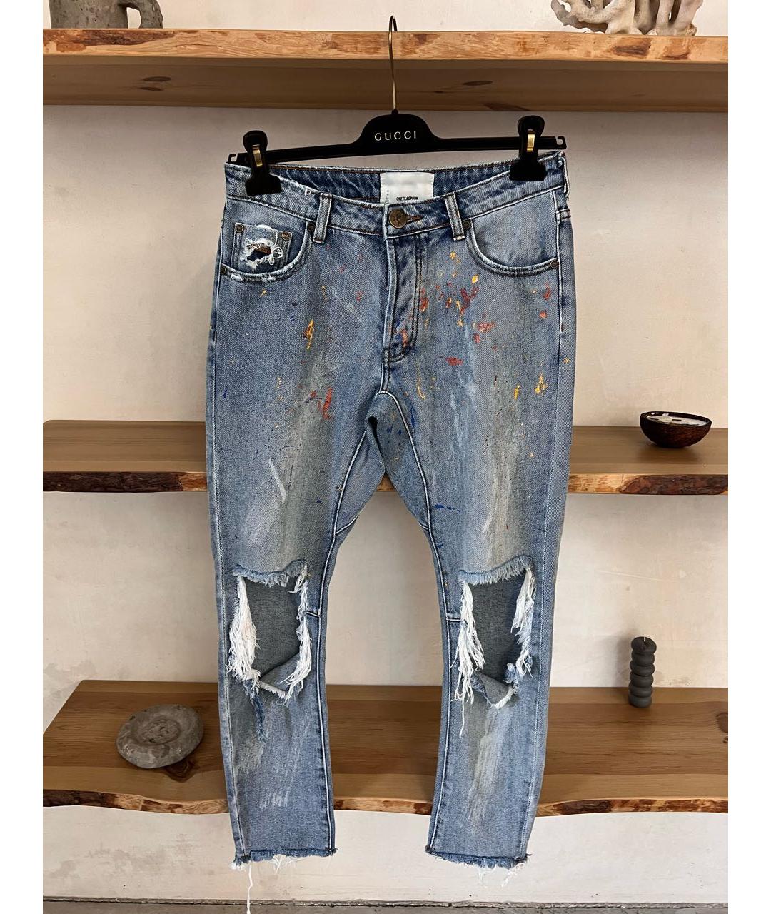 ONE TEASPOON Мульти хлопковые джинсы слим, фото 2