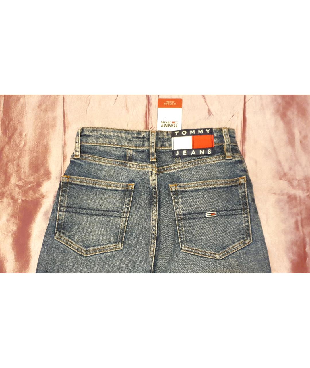 TOMMY HILFIGER Синие хлопковые прямые джинсы, фото 4