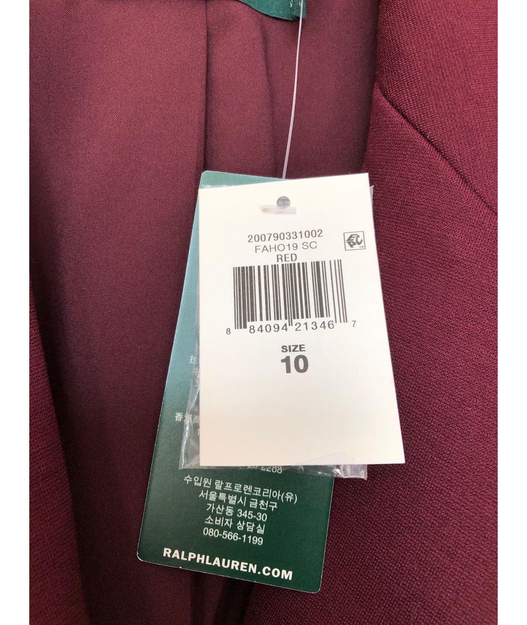 RALPH LAUREN Бордовый вискозный жакет/пиджак, фото 5