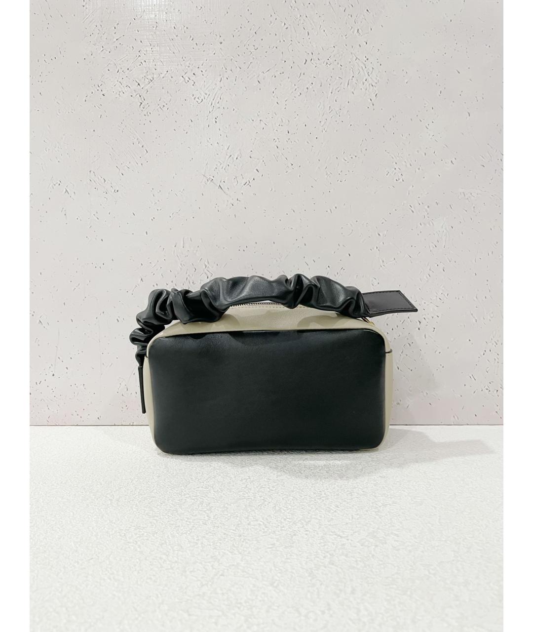 MARNI Черная кожаная сумка с короткими ручками, фото 2