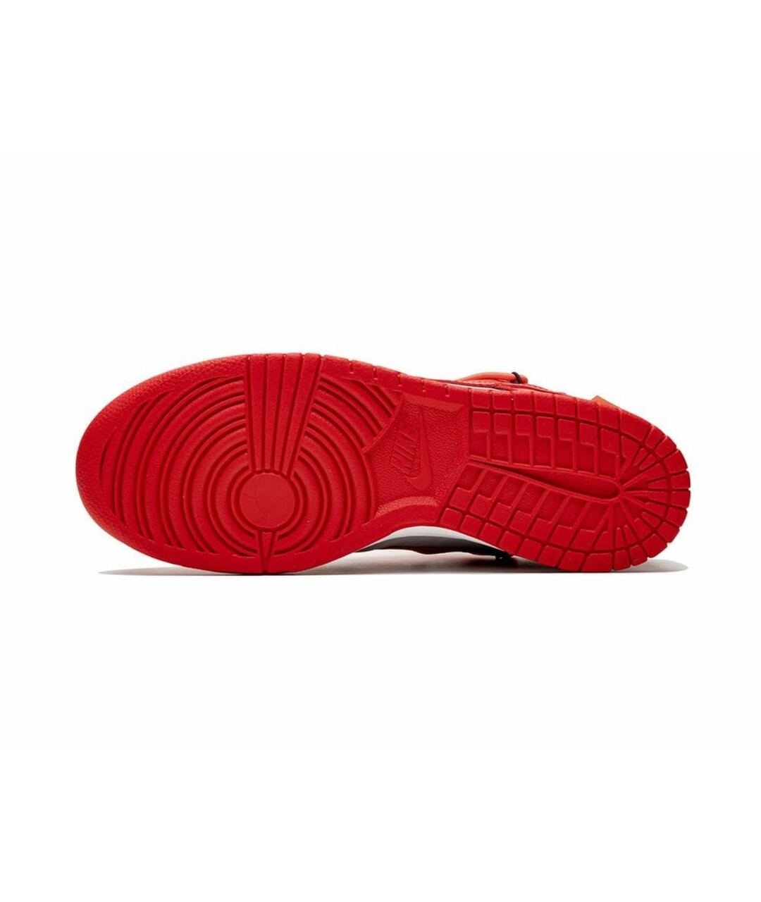 NIKE X OFF-WHITE Красные низкие кроссовки / кеды из искусственной кожи, фото 4